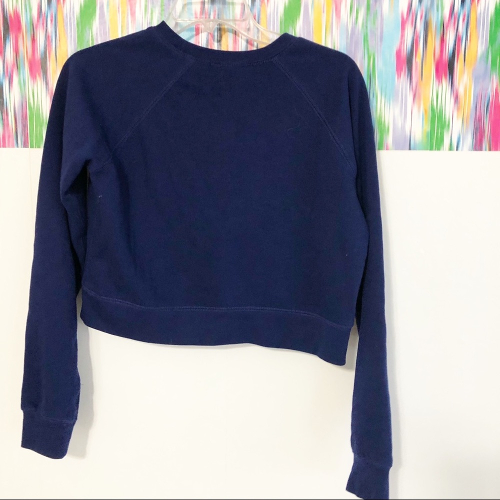 Forever 21 royal blue cropped sweatshirt